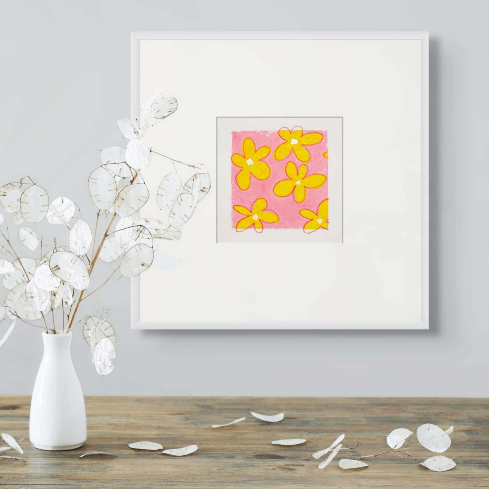flower power fine art wall print framed