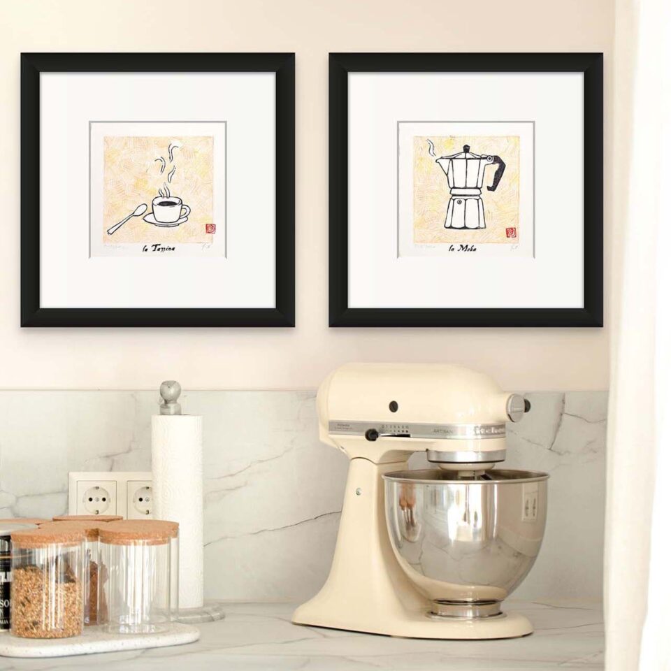 wall art for interior designers moka coffee diptych